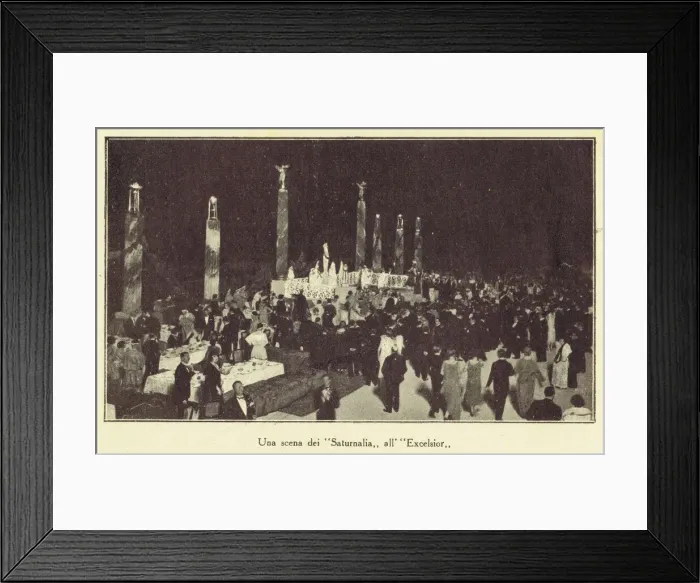 Framed Print : Saturnalia festival or party on the terrace of the Excelsior Framed Print : Saturnalia festival or party on the terrace of the Excelsior