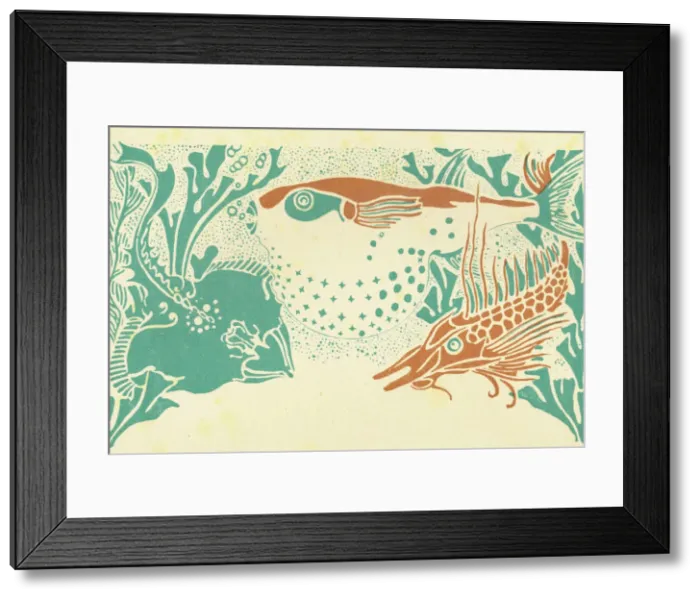 Framed Print : A sketch representing The Depths of the Sea