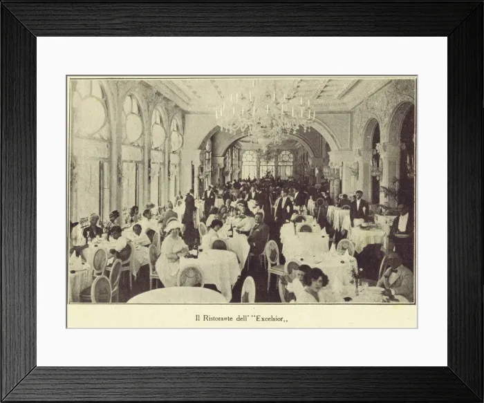 Framed Print : The restaurant at the Excelsior Hotel, Lido, Venice, 1924 Framed Print : The restaurant at the Excelsior Hotel, Lido, Venice, 1924