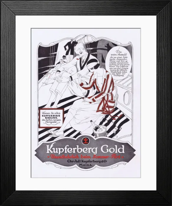 Framed Print : German sparkiling wine (Reisling) Kupferberg Gold Framed Print : German sparkiling wine (Reisling) Kupferberg Gold