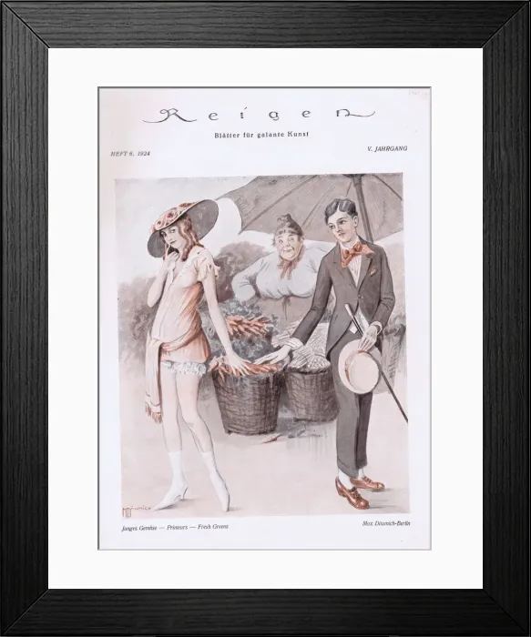 Framed Print : Illustration from Reigen Magazine, Germany, 1924 Framed Print : Illustration from Reigen Magazine, Germany, 1924