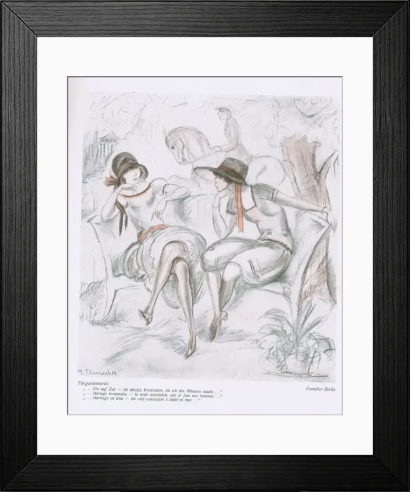 Framed Print : Illustration from Reigen Magazine, Germany, 1924 Framed Print : Illustration from Reigen Magazine, Germany, 1924