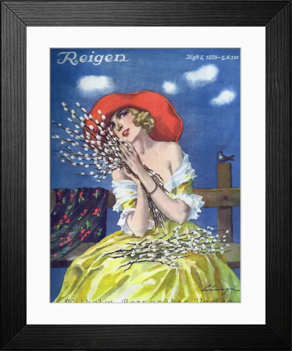 Framed Print : Cover of Reigen Magazine, Germany, 1924 Framed Print : Cover of Reigen Magazine, Germany, 1924