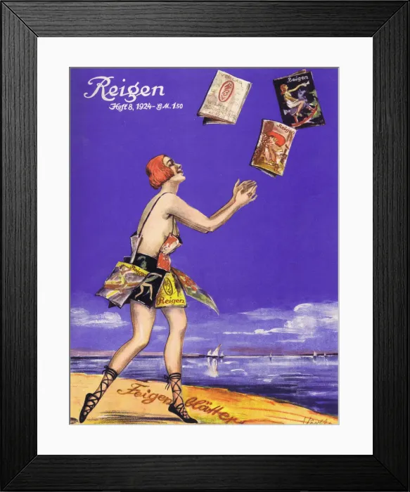 Framed Print : Cover of Reigen Magazine, Germany, 1924 Framed Print : Cover of Reigen Magazine, Germany, 1924