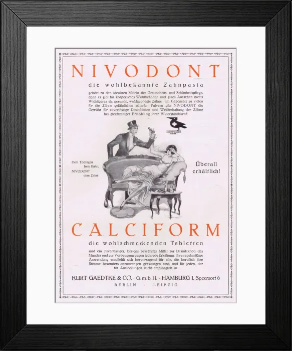 Framed Print : Advert for Nivodont, the well-known toothpaste Framed Print : Advert for Nivodont, the well-known toothpaste