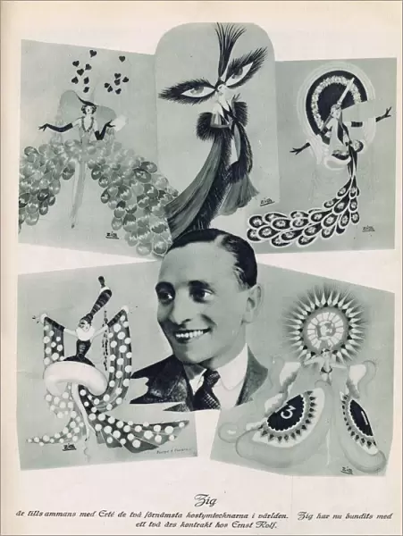 Costume designs by Zig for Ernst Rolfs 1931 show