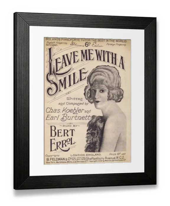 Framed Print : Sheet music - British female impersonator Bert Errol Framed Print : Sheet music - British female impersonator Bert Errol