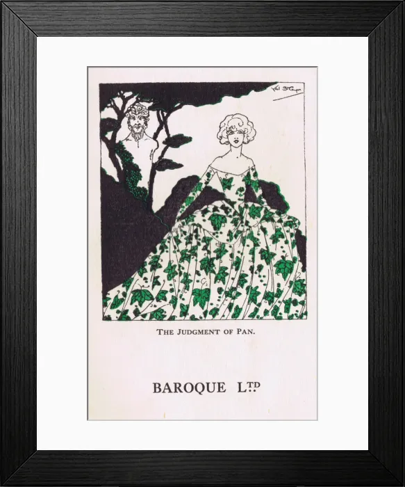 Framed Print : Gown entitled Judgement of Pan designed by Val St Cyr Framed Print : Gown entitled Judgement of Pan designed by Val St Cyr