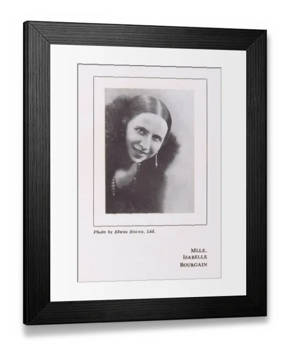 Framed Print : Mlle Isabelle Bourgain, head fitter and assistant designer Framed Print : Mlle Isabelle Bourgain, head fitter and assistant designer