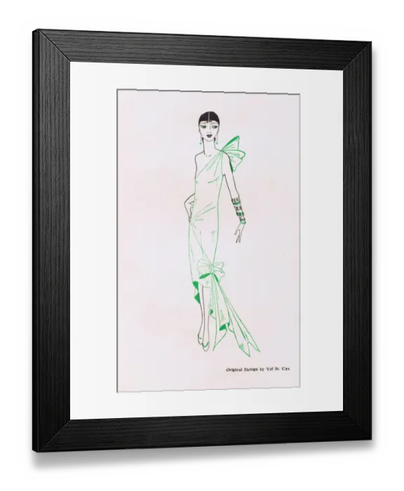Framed Print : Design by Val St Cyr for London fashion house of Baroque Ltd Framed Print : Design by Val St Cyr for London fashion house of Baroque Ltd