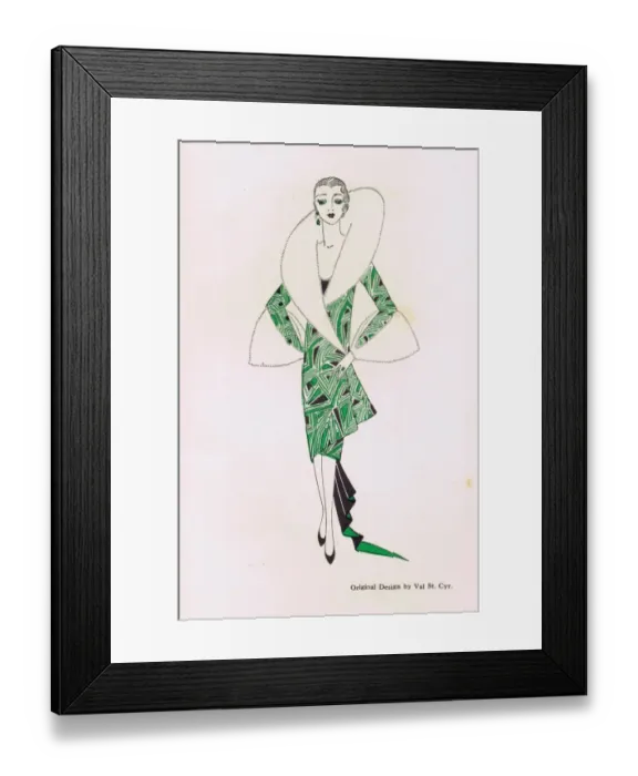Framed Print : Design by Val St Cyr for London fashion house of Baroque Ltd Framed Print : Design by Val St Cyr for London fashion house of Baroque Ltd