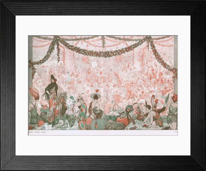 Framed Print : Illustration from Reigen Magazine Germany showing a carnival Framed Print : Illustration from Reigen Magazine Germany showing a carnival
