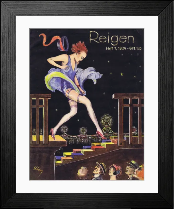 Framed Print : Cover of Reigen Magazine, Germany, 1924 Framed Print : Cover of Reigen Magazine, Germany, 1924