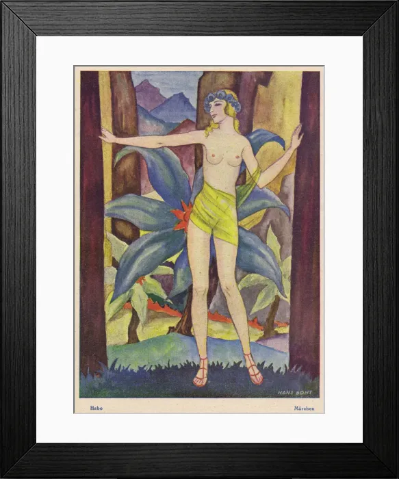 Framed Print : Art deco sketch of a woman in Spring, 1924 Framed Print : Art deco sketch of a woman in Spring, 1924