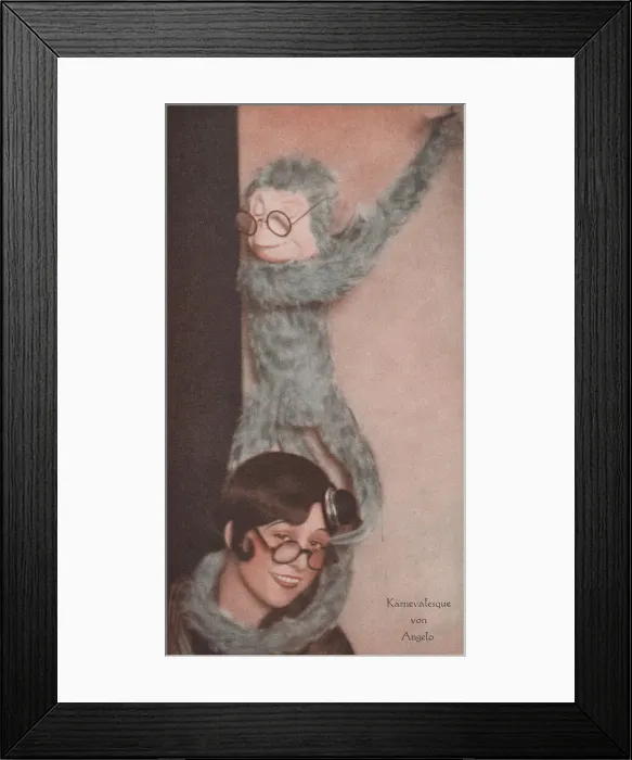 Framed Print : A bizarre carnivalesque photograph of a woman Framed Print : A bizarre carnivalesque photograph of a woman