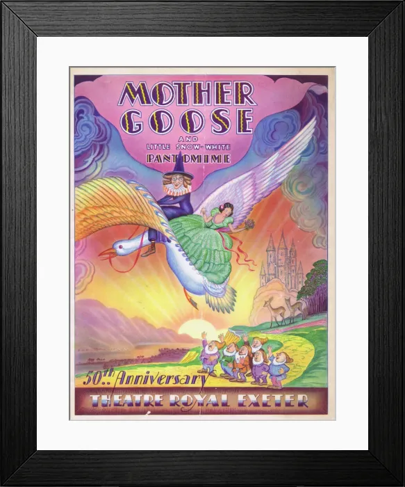 Framed Print : The programme cover for the pantomime Mother Goose Framed Print : The programme cover for the pantomime Mother Goose