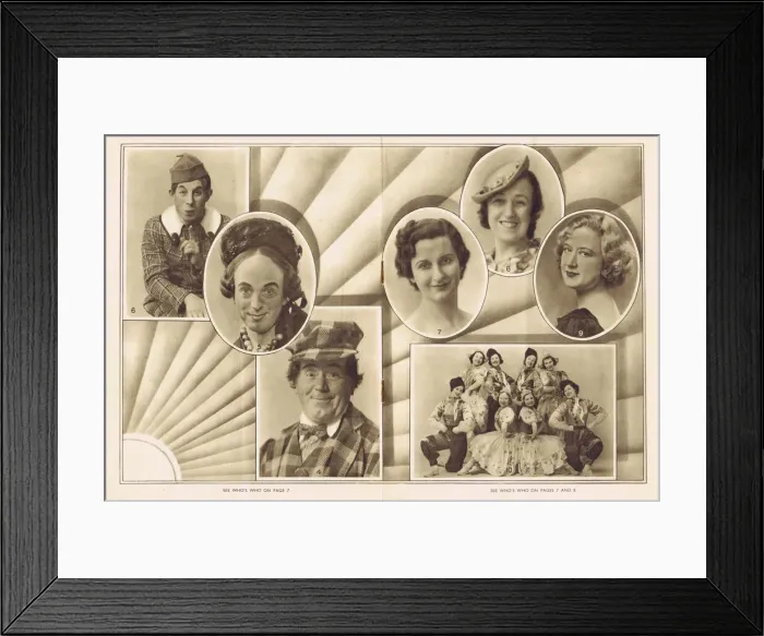 Framed Print : Members of the cast of the pantomime Mother Goose Framed Print : Members of the cast of the pantomime Mother Goose