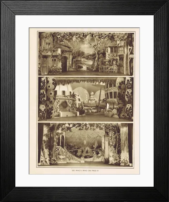 Framed Print : Three of the scenes from the pantomime Mother Goose Framed Print : Three of the scenes from the pantomime Mother Goose