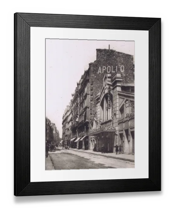 Framed Print : An exterior view of the Apollo theatre in Paris, 1920s Framed Print : An exterior view of the Apollo theatre in Paris, 1920s