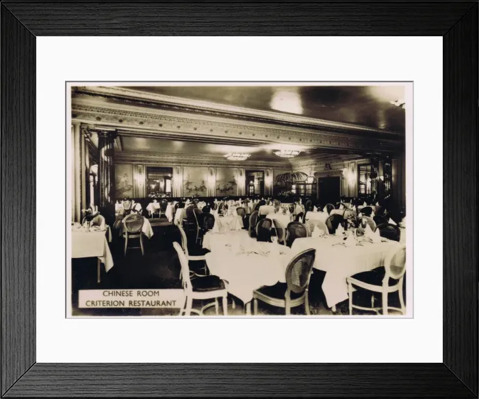 Framed Print : A view of the Chinese Room at the Criterion Restaurant Framed Print : A view of the Chinese Room at the Criterion Restaurant