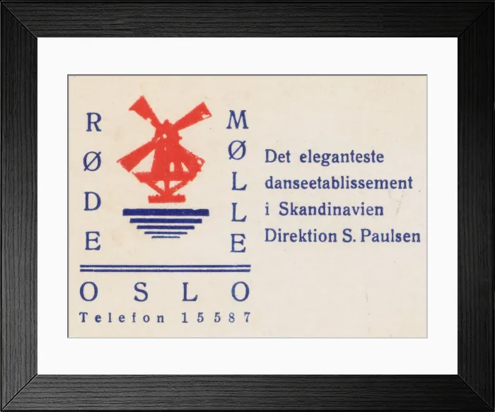Framed Print : Advert for the Rode Molle (Red Mill) cabaret, Tivoli, Oslo Framed Print : Advert for the Rode Molle (Red Mill) cabaret, Tivoli, Oslo