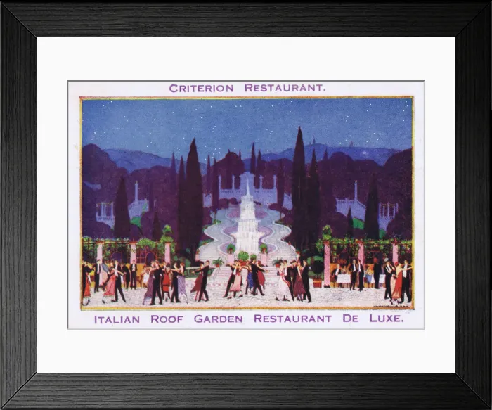 Framed Print : the Italian Roof Garden at the Crietrion Restaurant Framed Print : the Italian Roof Garden at the Crietrion Restaurant