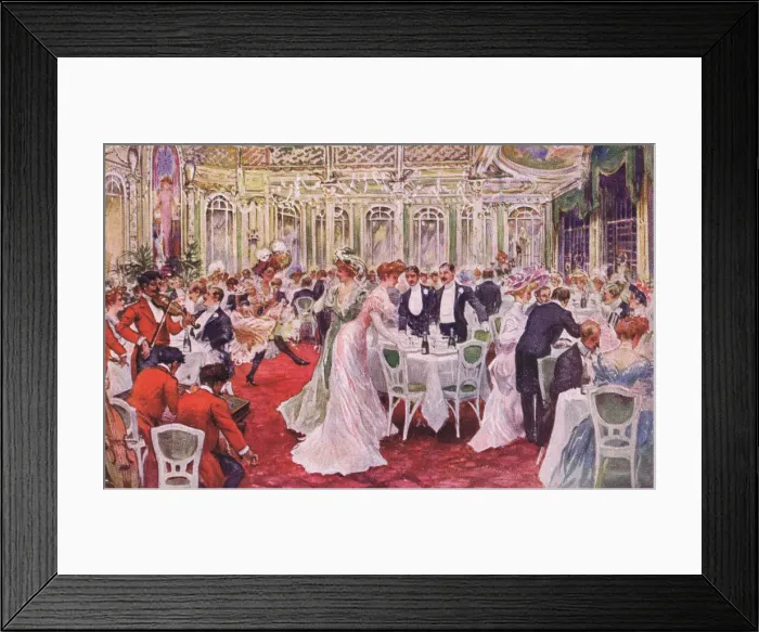 Framed Print : Festivities at the fashionable Abbaye de Theleme
