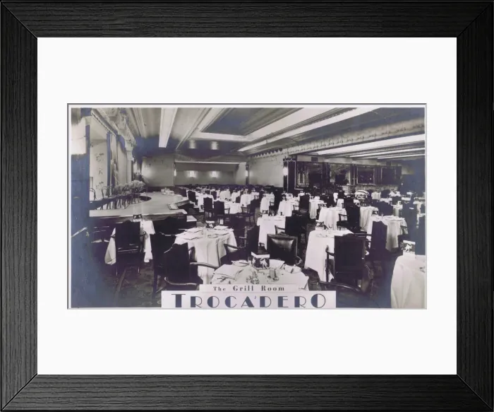 Framed Print : An interior view of the Grill Room at Trocadero Restaurant Framed Print : An interior view of the Grill Room at Trocadero Restaurant