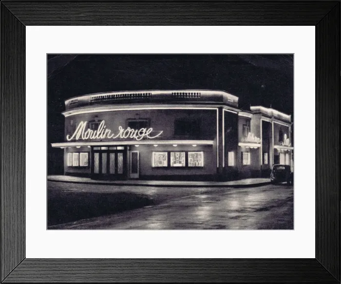 Framed Print : The exterior of the Moulin Rouge nightclub, Budapest, 1920s Framed Print : The exterior of the Moulin Rouge nightclub, Budapest, 1920s