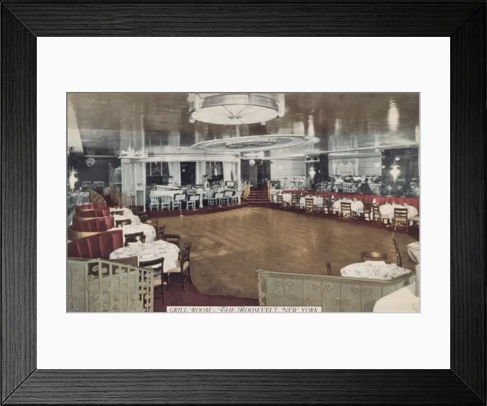 Framed Print : The Grill Room of the Roosevelt Hotel, New York, 1920s Framed Print : The Grill Room of the Roosevelt Hotel, New York, 1920s