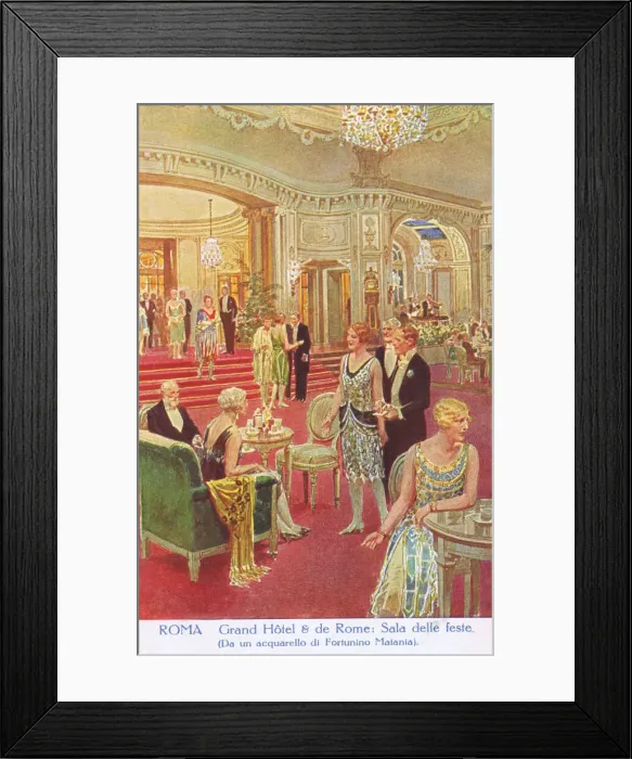 Framed Print : The lobby (Sala Delle Feste) of the Grand Hotel in Rome Framed Print : The lobby (Sala Delle Feste) of the Grand Hotel in Rome