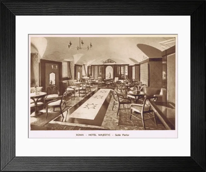 Framed Print : The Soda Parlour part of the Majestic Hotel, Rome, 1920s Framed Print : The Soda Parlour part of the Majestic Hotel, Rome, 1920s