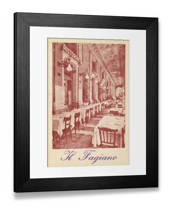 Framed Print : Terrace dining area and entrance to Il Fagiano restaurant Framed Print : Terrace dining area and entrance to Il Fagiano restaurant