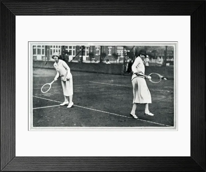 Framed Print : Norah Blaney & Gwen Farrar playing tennis Framed Print : Norah Blaney & Gwen Farrar playing tennis