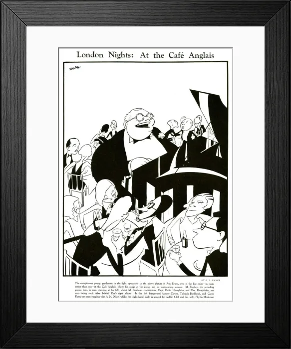 Framed Print : London Nights - at the Cafe Anglais by Hynes Framed Print : London Nights - at the Cafe Anglais by Hynes