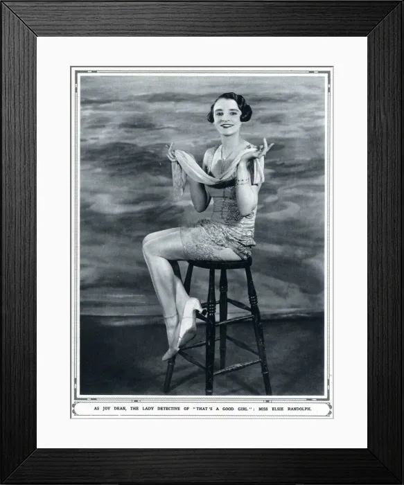 Framed Print : Elsie Randolph in Thats a Good Girl, London Hippodrome Framed Print : Elsie Randolph in Thats a Good Girl, London Hippodrome