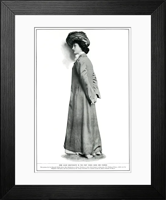 Framed Print : Lilian Braithwaite as Nancy Thistleton 1902 Framed Print : Lilian Braithwaite as Nancy Thistleton 1902