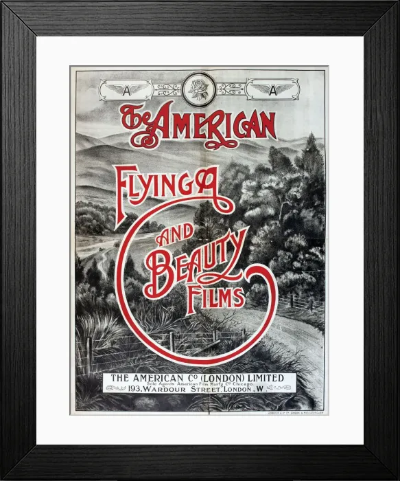 Framed Print : Poster, The American Flying and Beauty Films Framed Print : Poster, The American Flying and Beauty Films