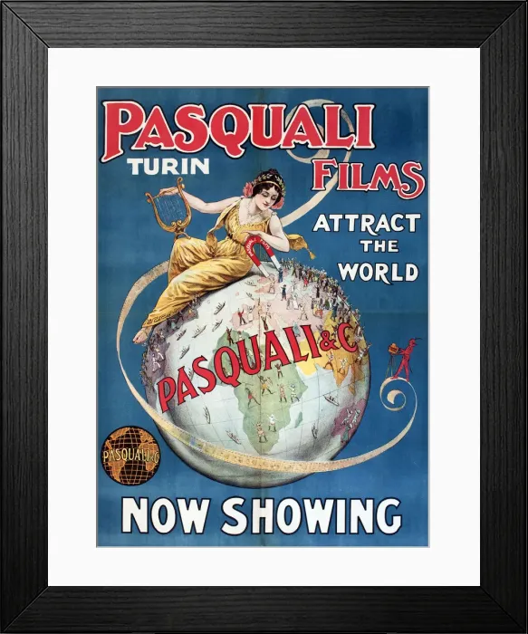Framed Print : Poster, Pasquali Films, Turin Framed Print : Poster, Pasquali Films, Turin