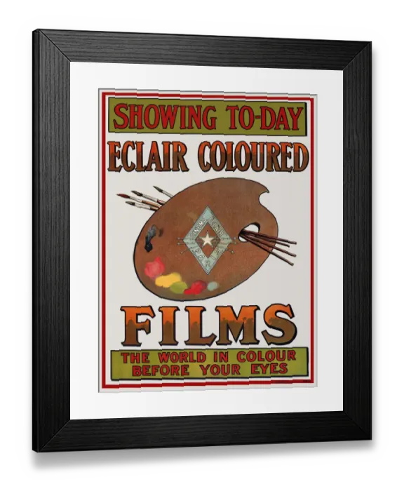 Framed Print : Poster, Eclair Coloured Films Framed Print : Poster, Eclair Coloured Films