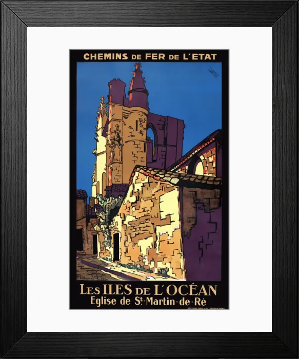 Framed Print : Poster, Les Iles de l Ocean, Chemins de Fer de l Etat Framed Print : Poster, Les Iles de l Ocean, Chemins de Fer de l Etat