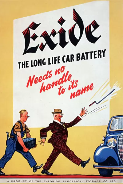 Poster, Exide, The Long Life Car Battery