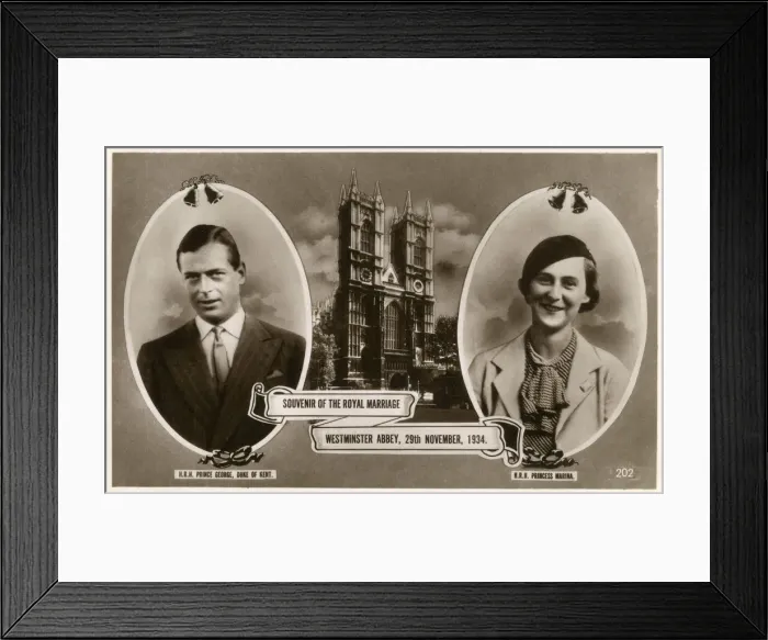 Framed Print : Wedding of Prince George, Dke of Kent to Princess Marina Framed Print : Wedding of Prince George, Dke of Kent to Princess Marina