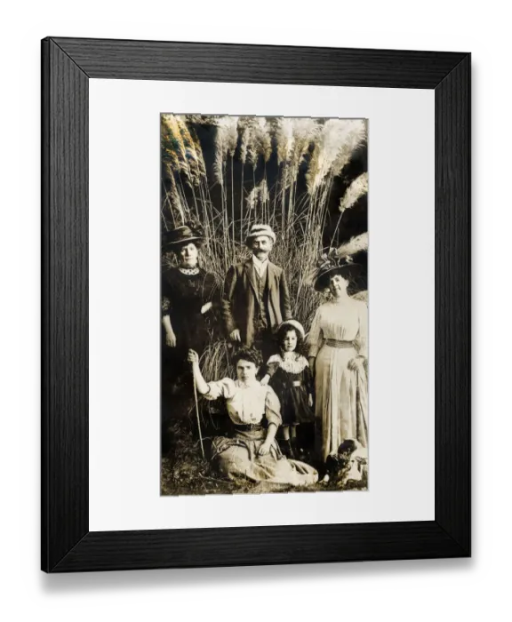 Framed Print : Poitiers, France - French Family Group Photograph Framed Print : Poitiers, France - French Family Group Photograph