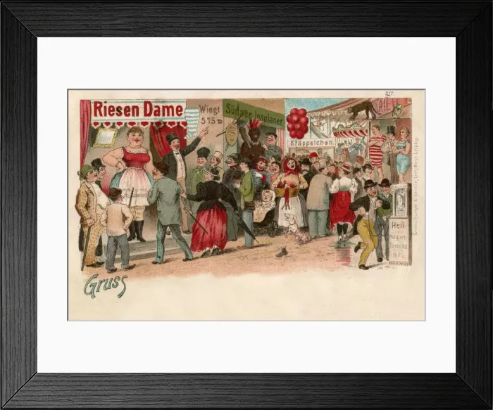 Framed Print : German Fairground with Sideshows - Mainz, Germany Framed Print : German Fairground with Sideshows - Mainz, Germany