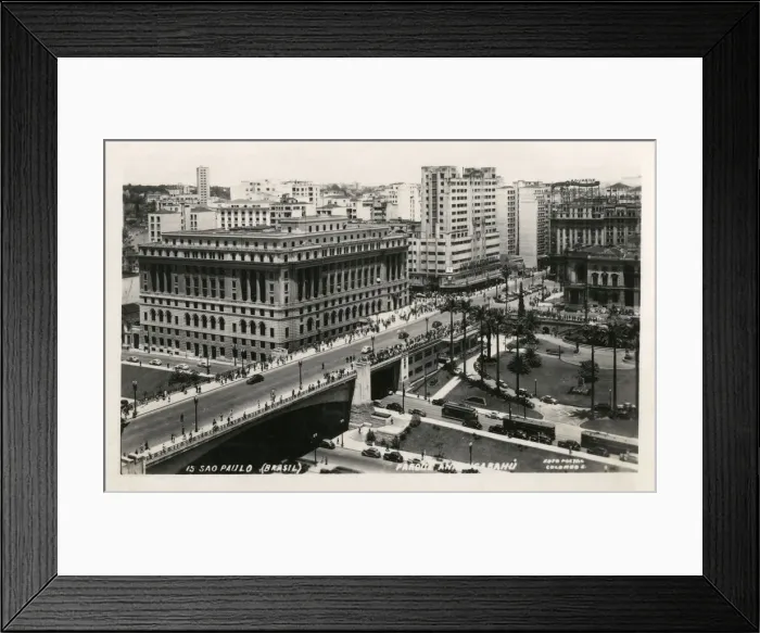 Framed Print : Sao Paulo, Brazil - Viaduto do Chᠡnd Parque Anhangabahu