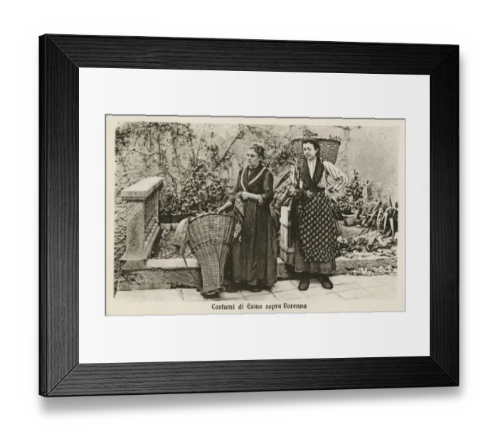 Framed Print : Traditional costume - Women of Lake Como region of Lombardy Framed Print : Traditional costume - Women of Lake Como region of Lombardy