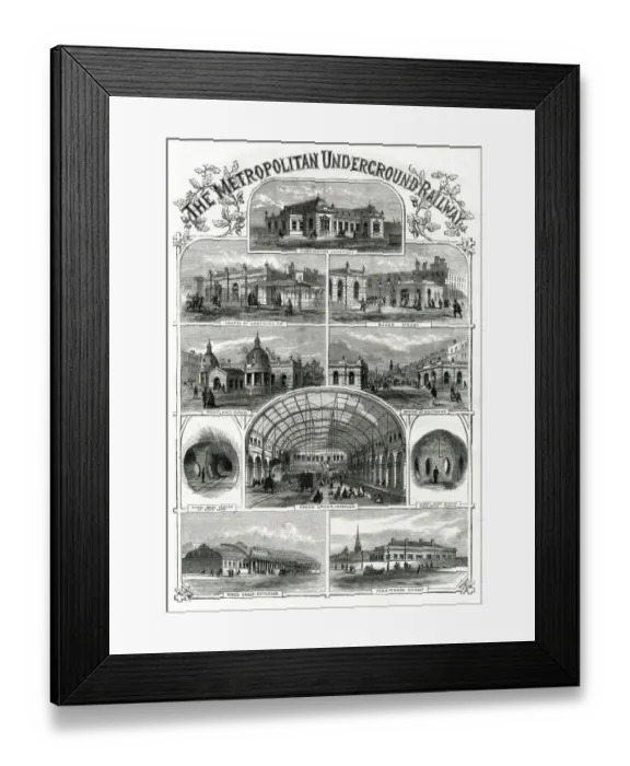 Framed Print : Metropolitan Underground Railway 1862 Framed Print : Metropolitan Underground Railway 1862