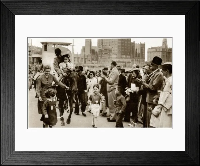 Framed Print : Shanghai Races - horse being led through the crowd Framed Print : Shanghai Races - horse being led through the crowd