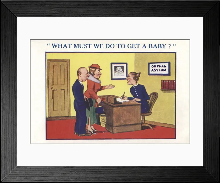 Framed Print : Comic Postcard Orphan Asylum Framed Print : Comic Postcard Orphan Asylum